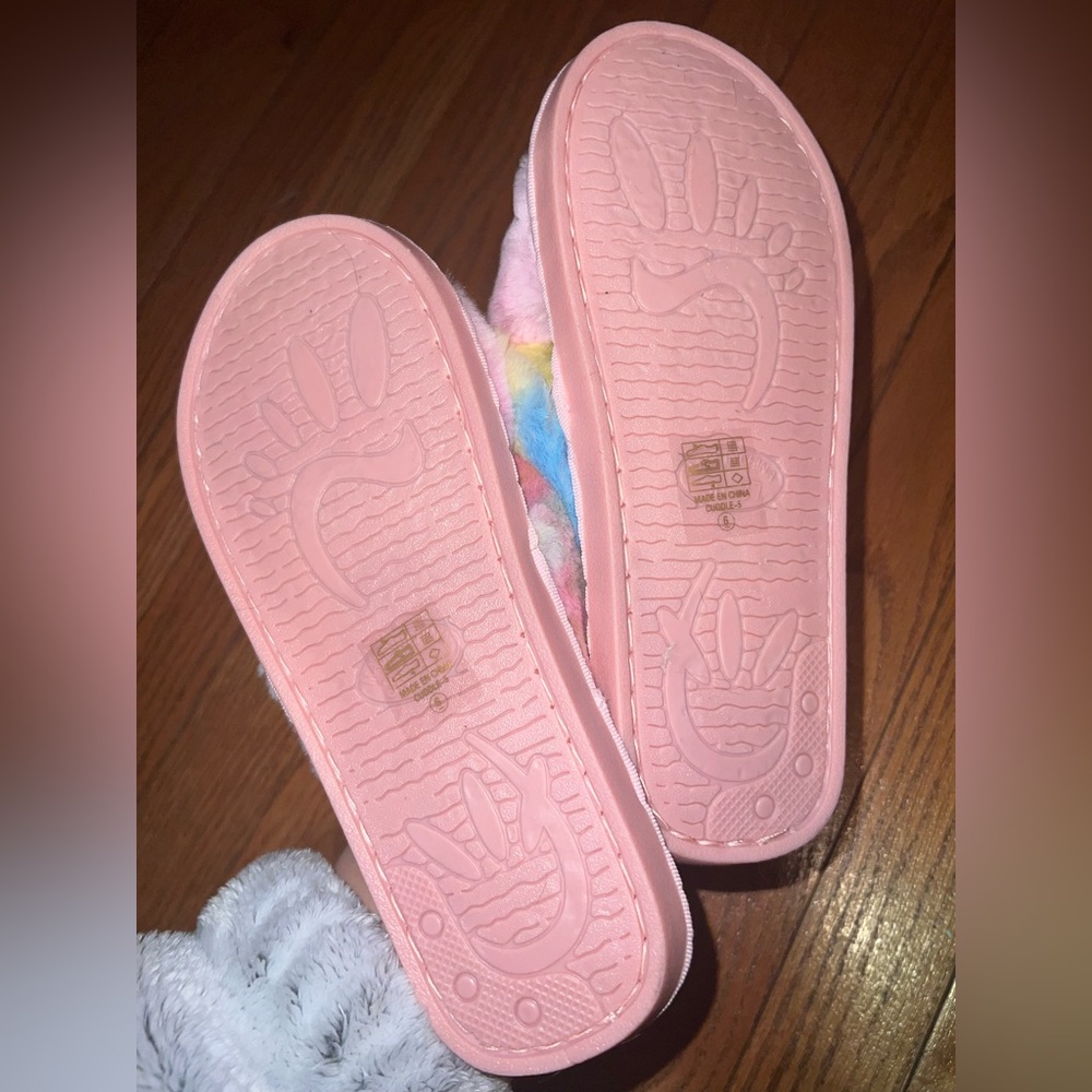 Colorful Fuzzy Slippers - Picture 4 of 4